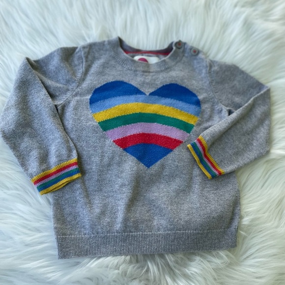 Mini Boden Other - Mini Boden sweater | 3-4 years - rainbow heart
